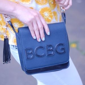 BCBG over the shoulder navy purse